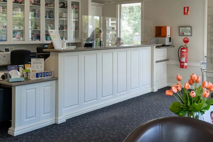 The reception counter at The Smile Place