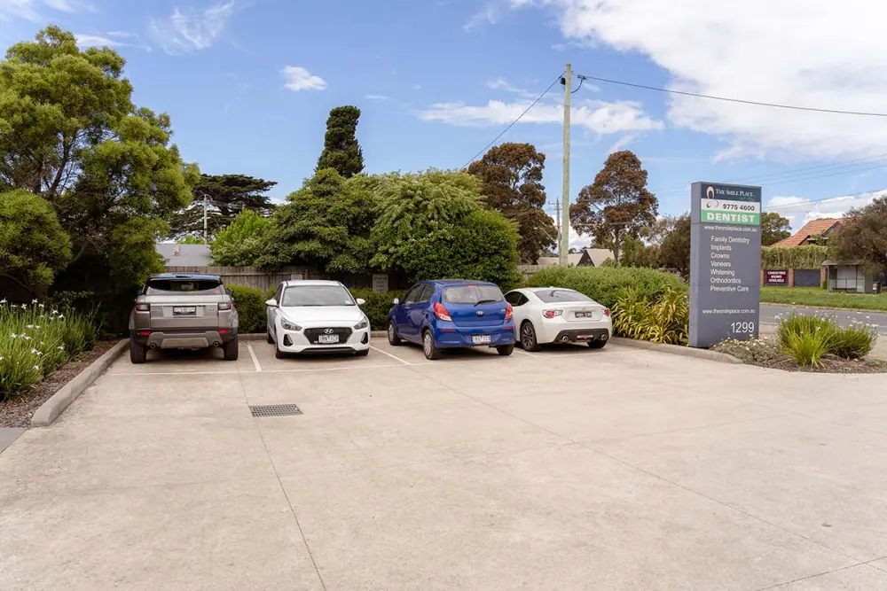 Patient parking at The Smile Place Mt Eliza